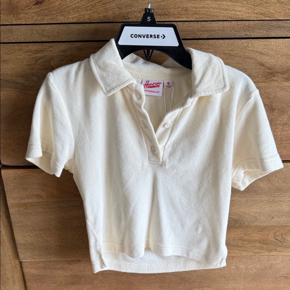 Cream Crop Top
